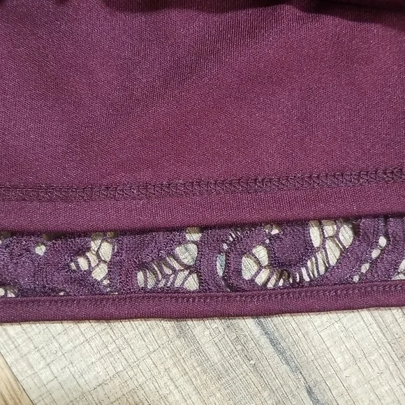 ADRIANNA PAPELL Brown Wide Neckline Off Shoulder Flare Sleeve Lace Shirt Top - Picture 8 of 14